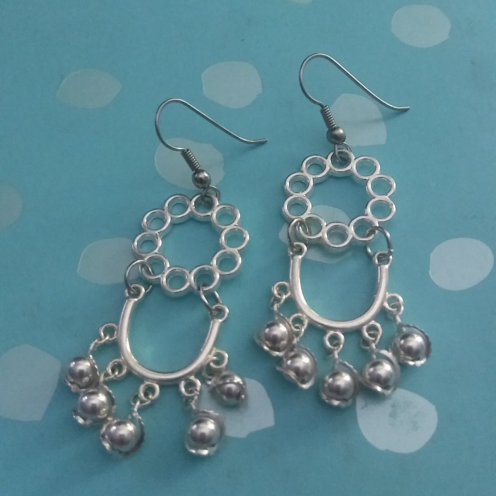 New Silver Dangle Earrings